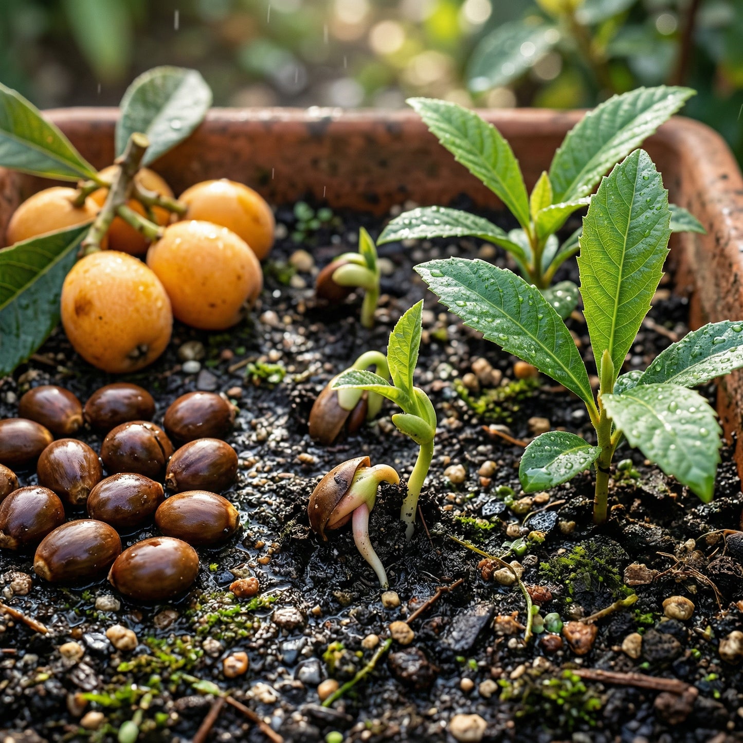 Loquat Tree Seeds (Eriobotrya japonica) – Asian Fruit Tree Seeds for Home Garden & Orchard