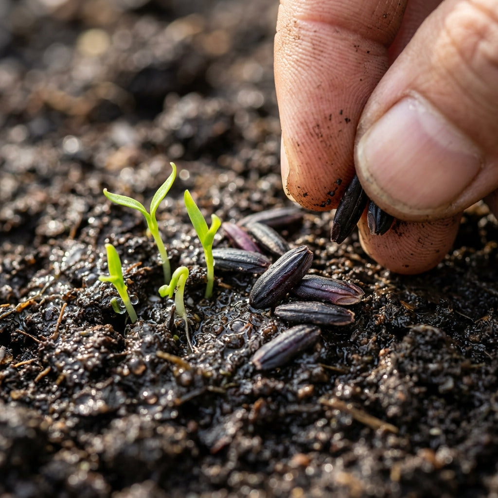 Black Rice Seeds Oryza sativa – Forbidden Rice Heirloom Paddy Grain Seeds for Planting