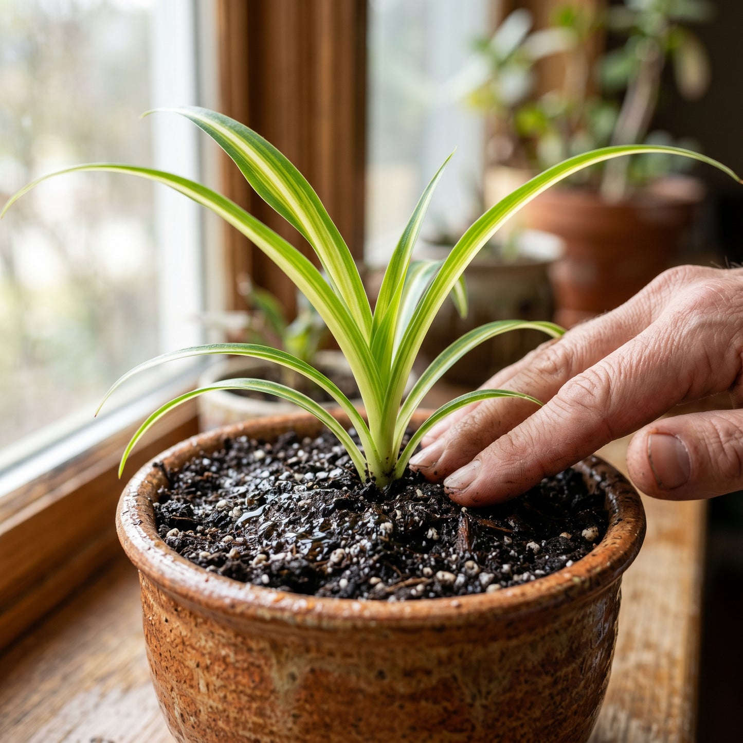 Spider Plant Hawaiian – Variegated Indoor Plant