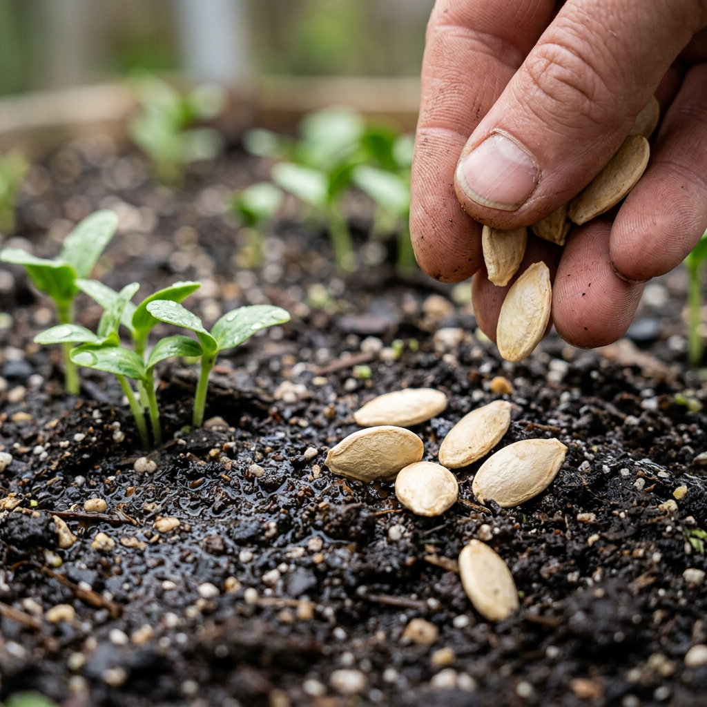 Giant Round Wax Gourd Seeds for Garden Planting