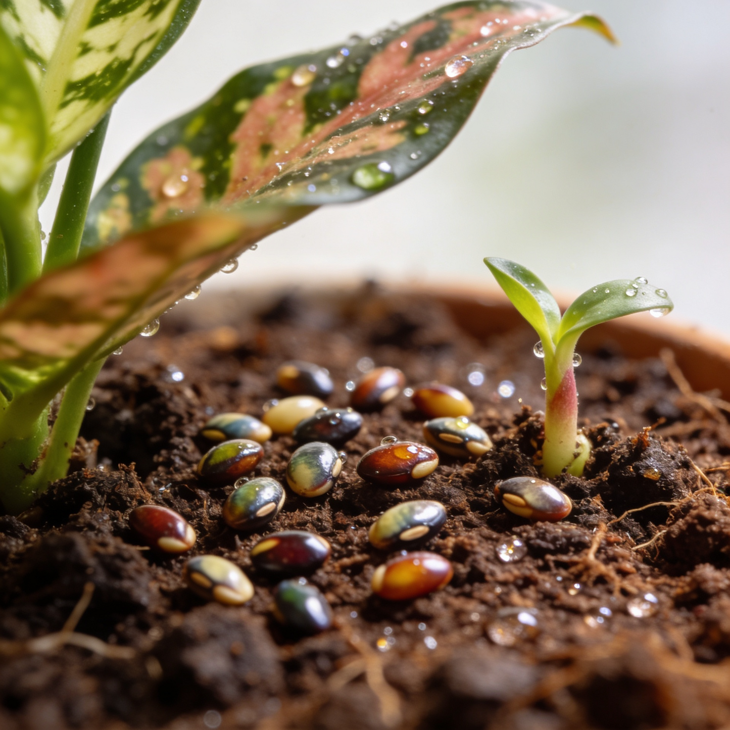 Mixed Aglaonema Plant Seeds for Indoor Decorative Gardens
