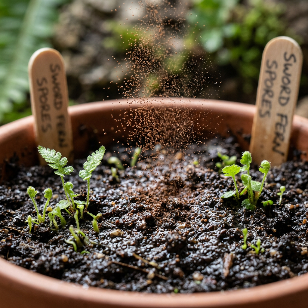 Western Sword Fern Spores for Planting