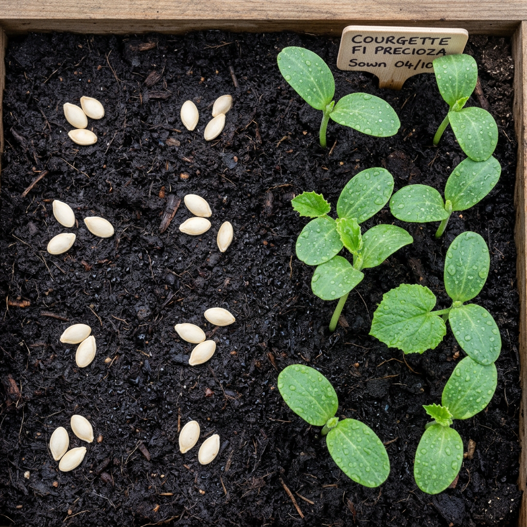 Courgette F1 Precioza Seeds – Hybrid Zucchini Seeds for Home Garden