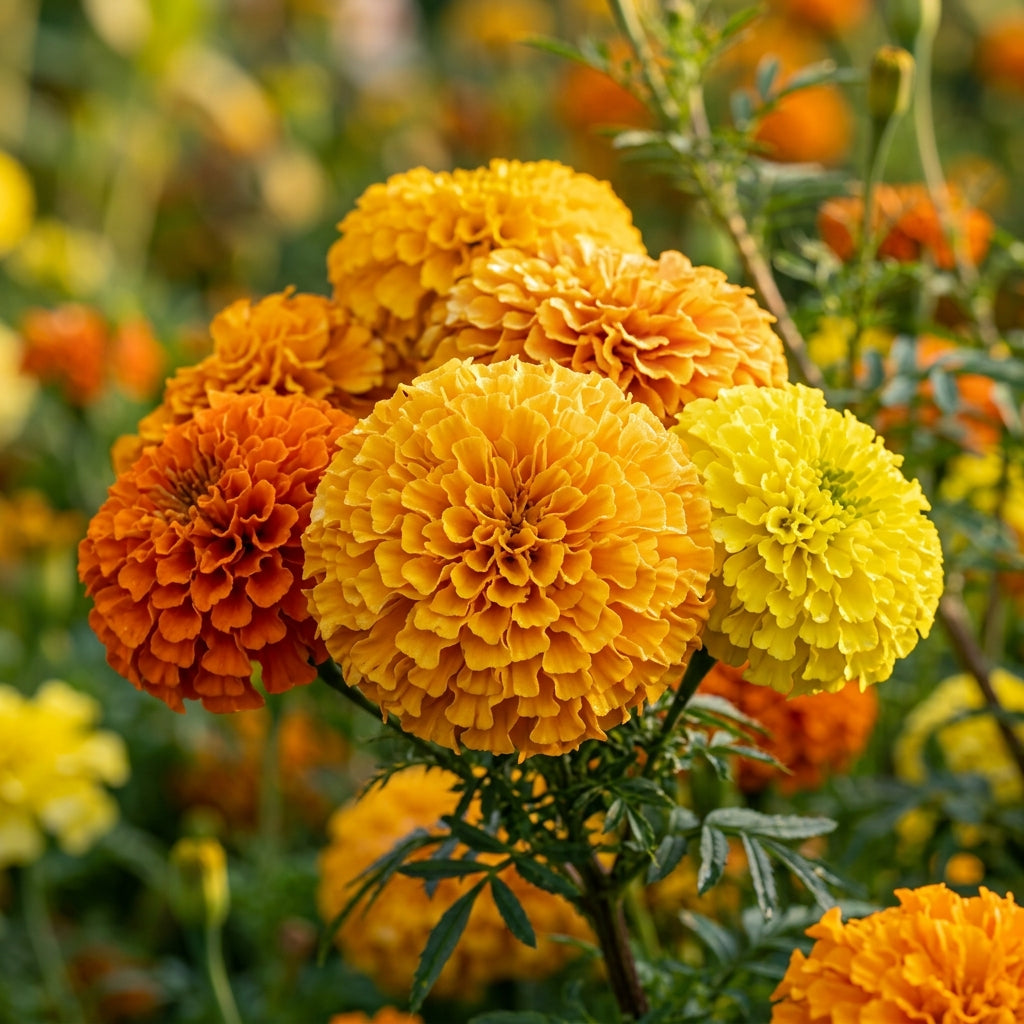 African Marigold Fantastic Mix Seeds – Large Colourful Blooms