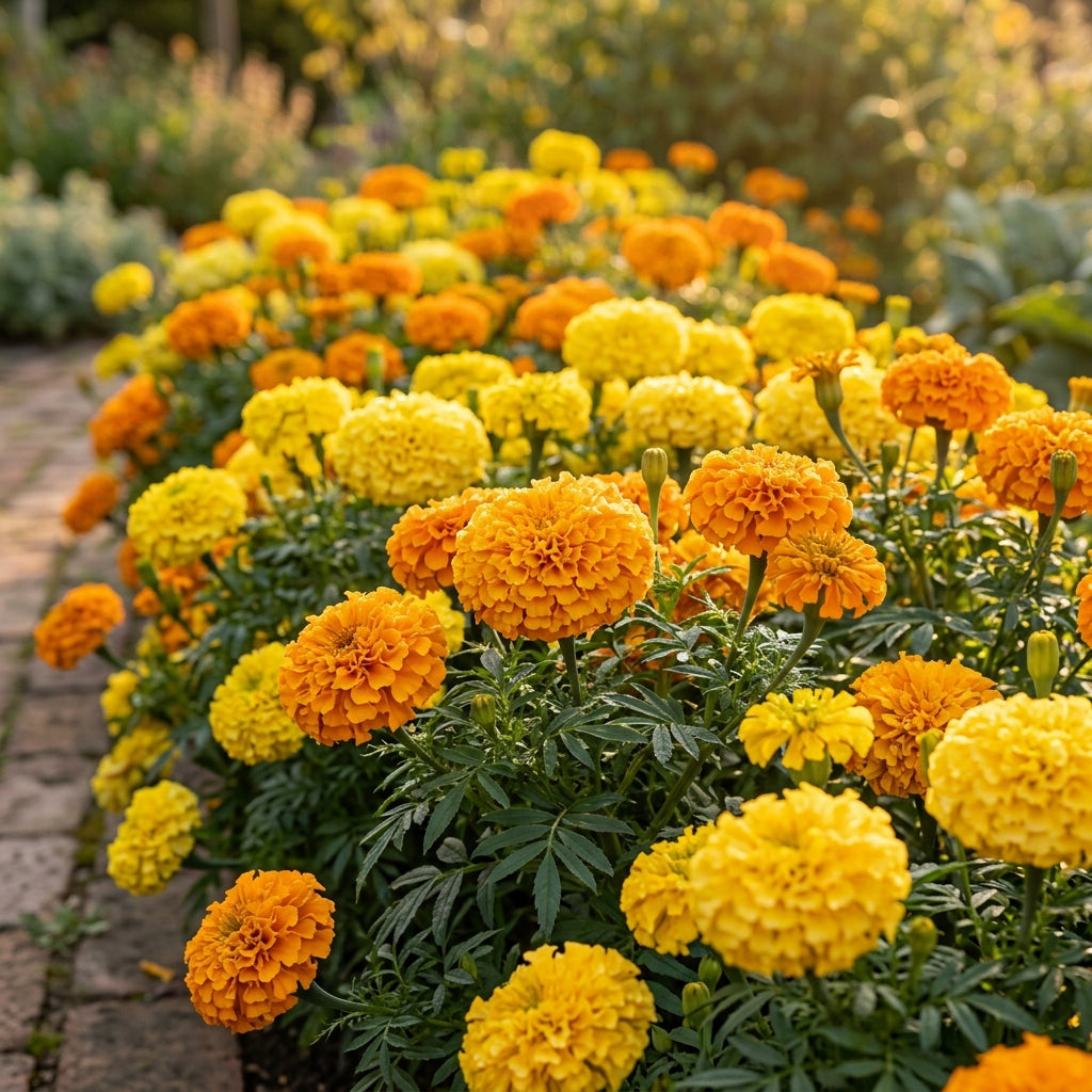 African Marigold Fantastic Mix Seeds – Large Colourful Blooms