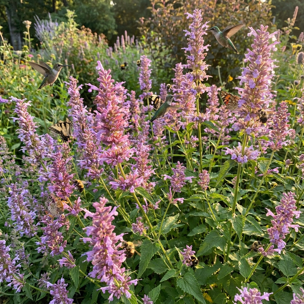 Hummingbird Mint Agastache Heather Queen Seeds - Mint Flower Seeds for Garden