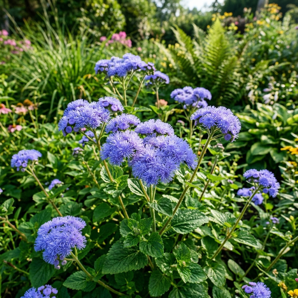 Ageratum Blue Ball Seeds – Compact Blue Blooms
