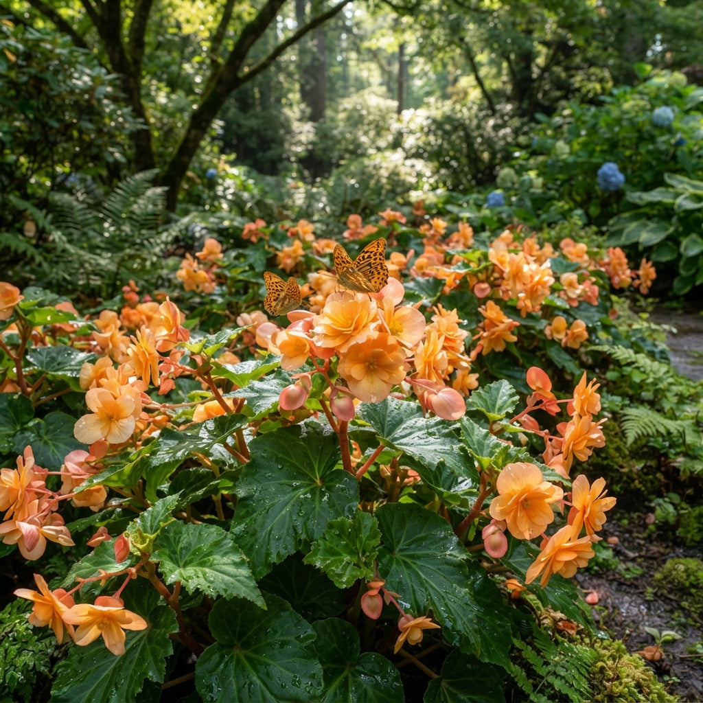 Apricot Begonia Flower Seeds for Garden Planting
