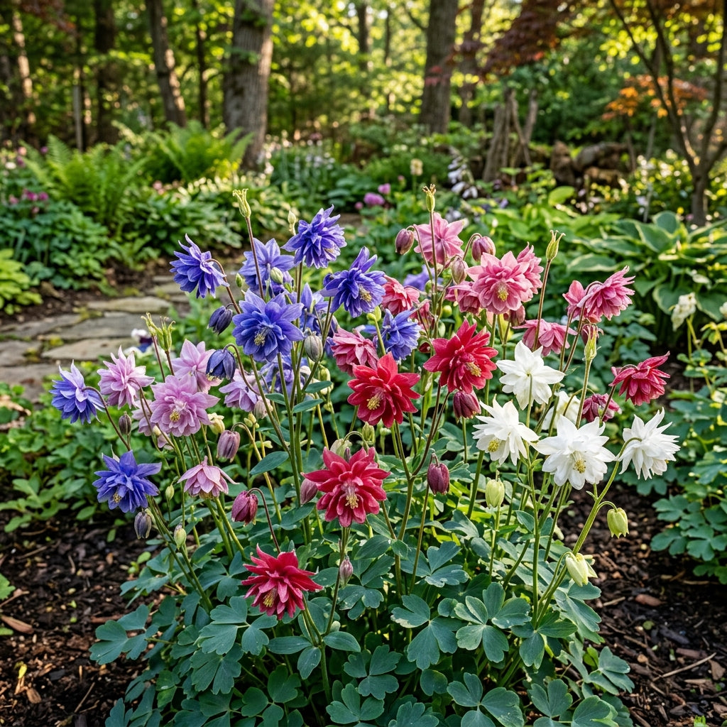 Aquilegia Flabellata Double Mix Flower Seeds For Planting