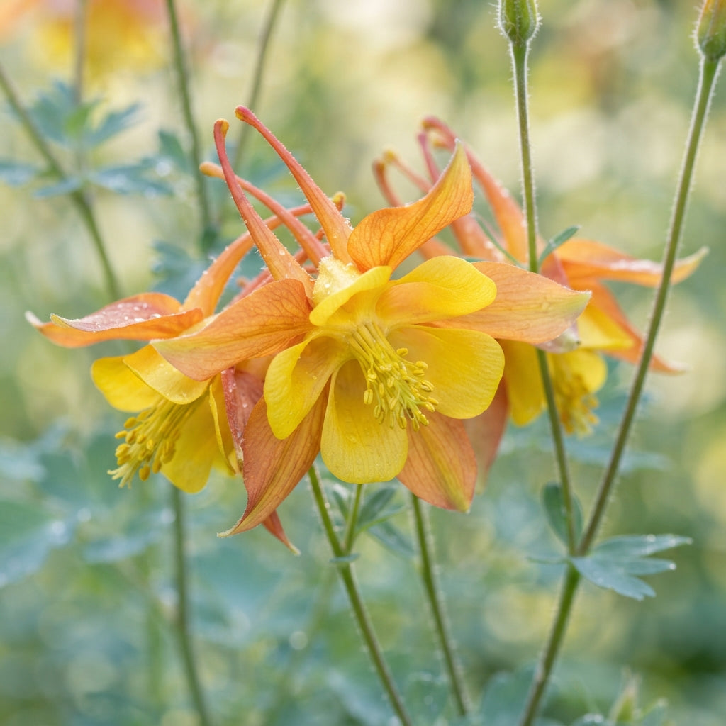 Aquilegia vulgaris Oranges and Lemons Flower Seeds
