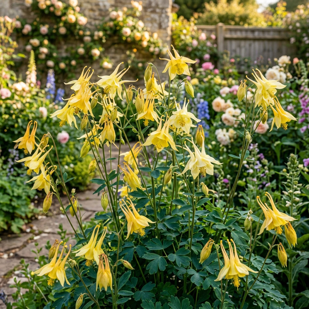 Aquilegia Vulgaris Alchemists Gold Columbine Flower Seeds