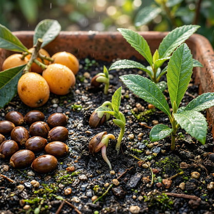 Loquat Tree Seeds (Eriobotrya japonica) – Asian Fruit Tree Seeds for Home Garden & Orchard