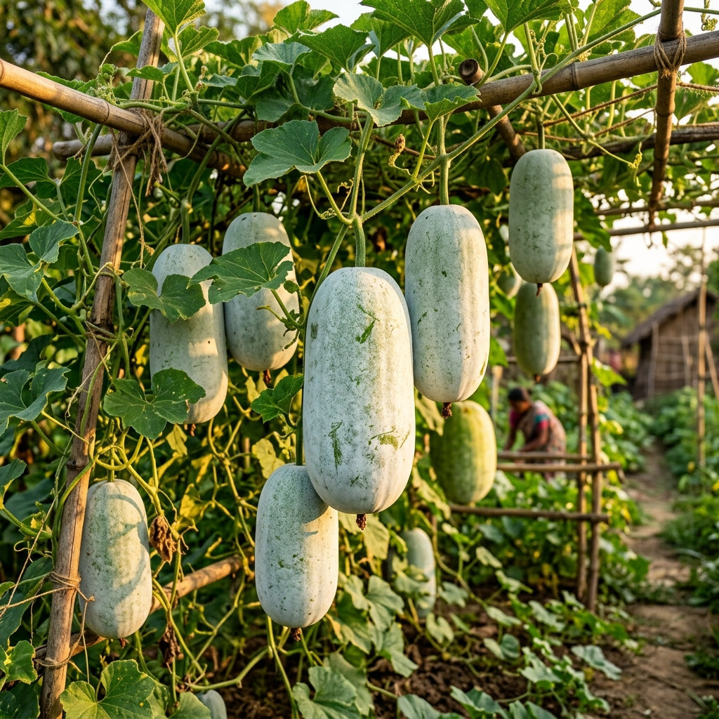 Ash Gourd Seeds – Heirloom Vegetable Seeds for Home Gardening