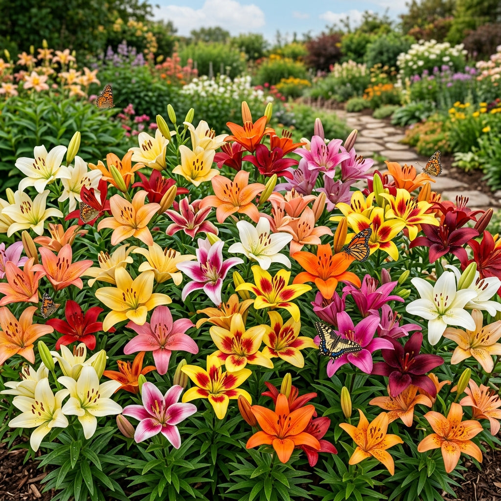 Asiatic Lily Mixed Flower Bulbs for Garden Planting