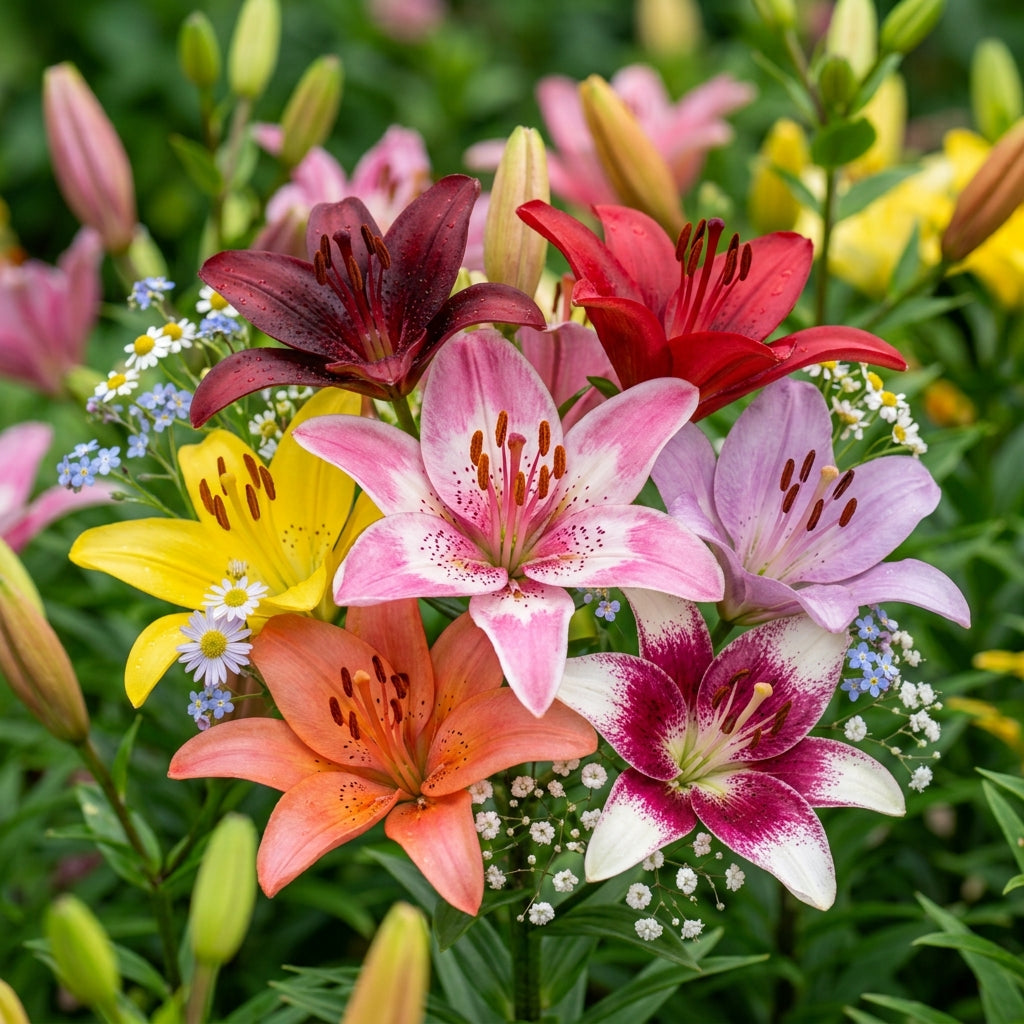 Asiatic Lily Mixed Flower Bulbs for Garden Planting