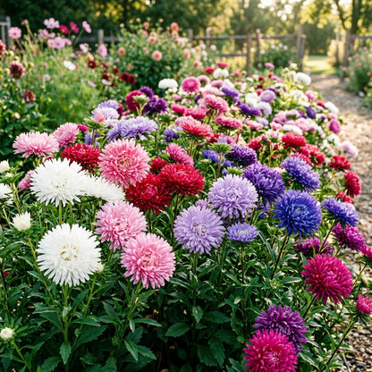 Aster Ostrich Plume Flower Seeds