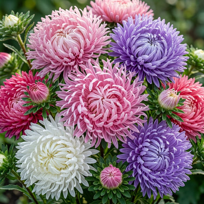 Aster Ostrich Plume Flower Seeds