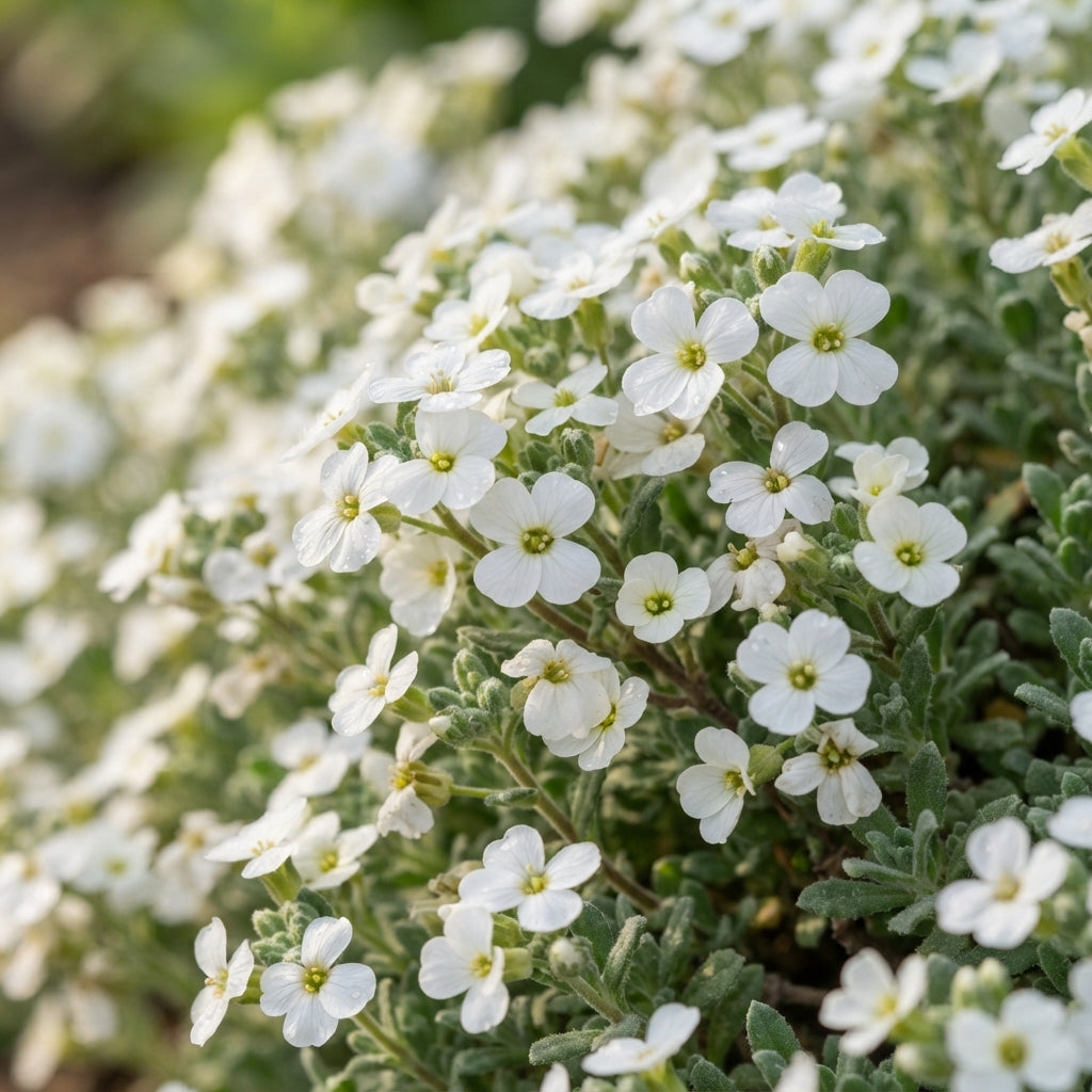Aubrieta Rock Cascade White Flower Seeds for Planting