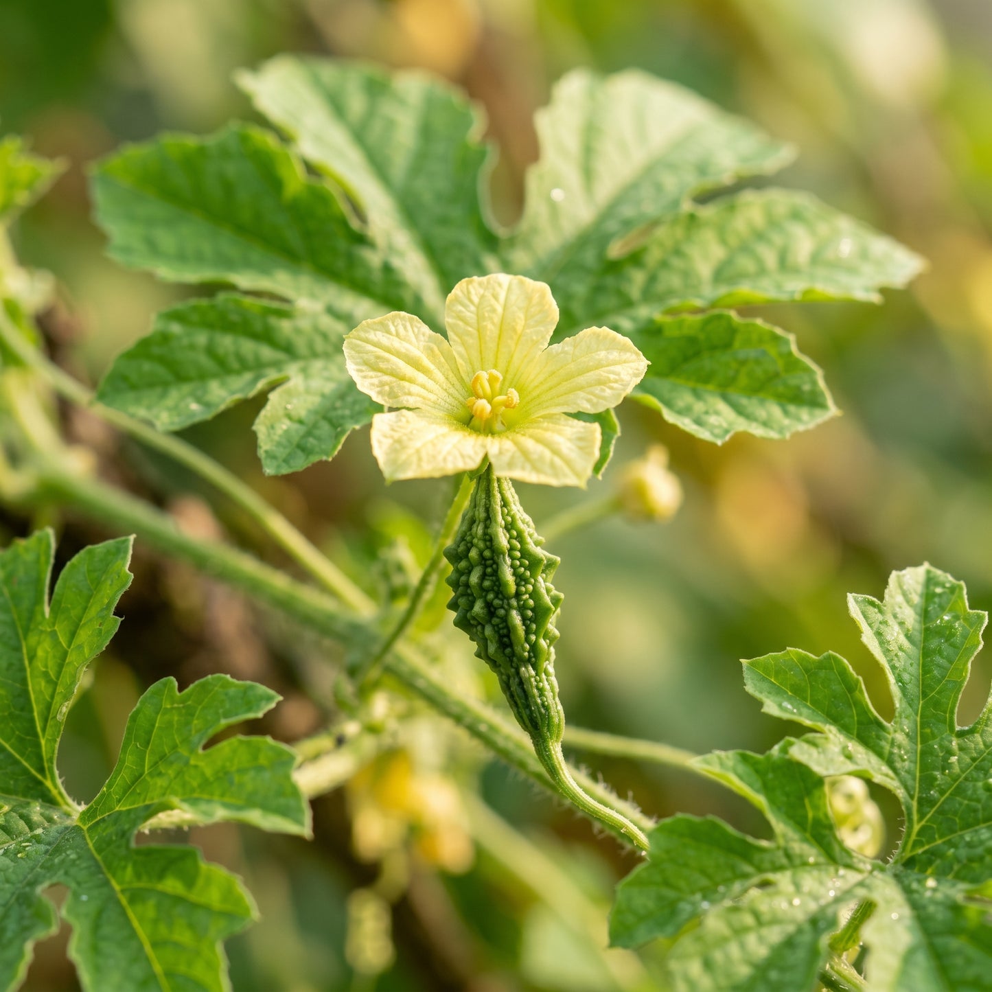 Green Skin Long Bitter Gourd Seeds Bitter Melon Asian Vegetable Seeds Momordica charantia