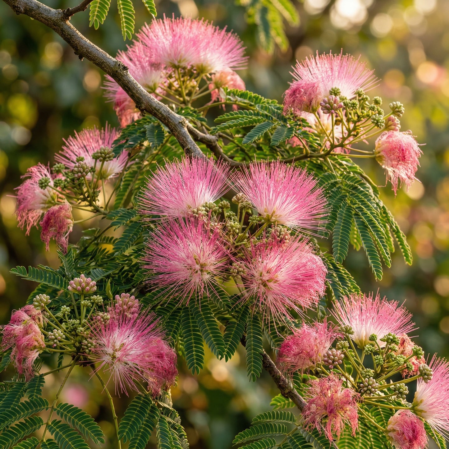 Mimosa Silk Tree Seeds Albizia julibrissin – Pink Flowering Landscape Tree & Bonsai Seeds for Planting