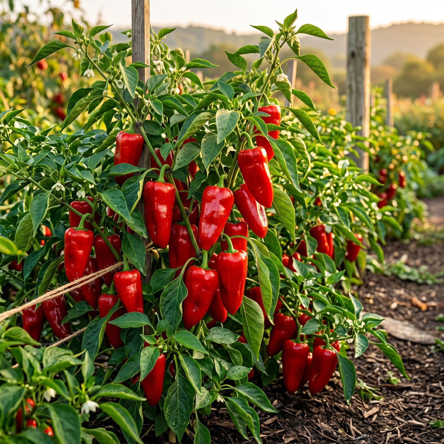 Bright Red Paprika Vegetable Seeds for Planting