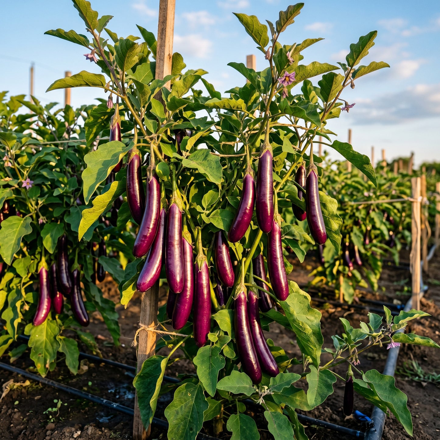 Aubergine Farmer's Long F1 Seeds – Hybrid Eggplant Seeds for Home Garden