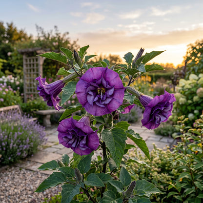 Double Purple Datura Seeds – Purple Devil’s Trumpet Flower Seeds