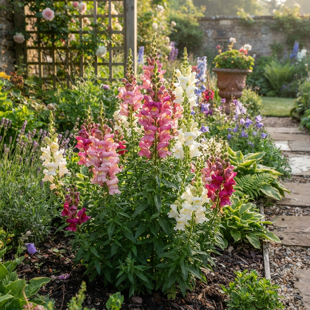 Bi Color Pink White Snapdragon Seeds - Snapdragon Flower Seeds for Garden