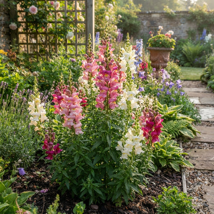 Bi Color Pink White Snapdragon Seeds - Snapdragon Flower Seeds for Garden