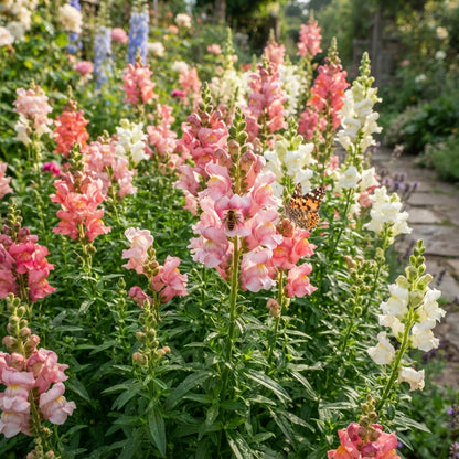 Bi Color Pink White Snapdragon Seeds - Snapdragon Flower Seeds for Garden
