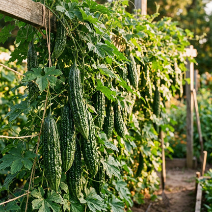 Bitter Melon Canton Green F1 Seeds – Bitter Melon Seeds for Home Garden