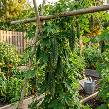 Bitter Melon Dark Jade F1 Seeds – Hybrid Bitter Melon Seeds for Home Garden