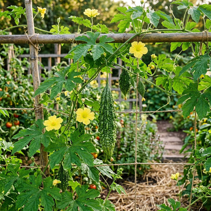 Bitter Melon Canton Green F1 Seeds – Bitter Melon Seeds for Home Garden