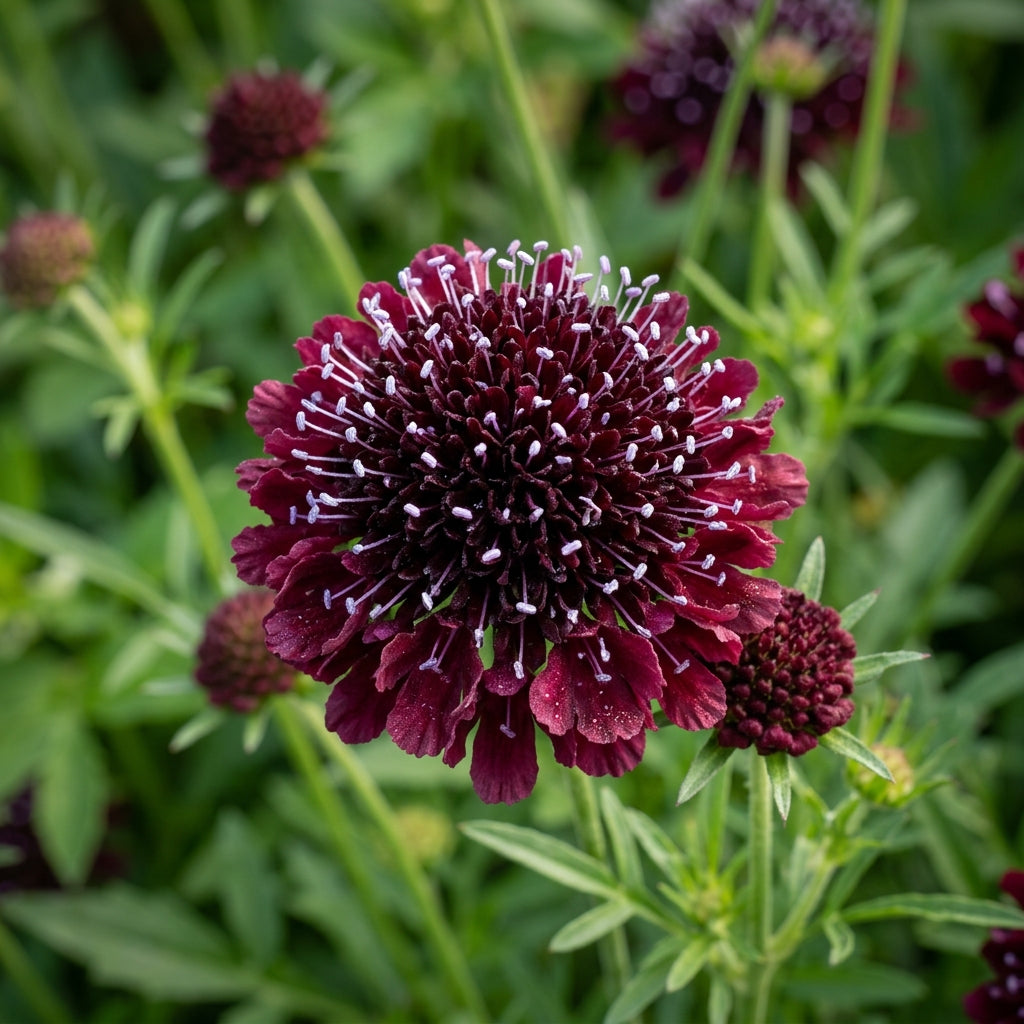 Scabiosa Atropurpurea Black Knight Flower Seeds For Planting