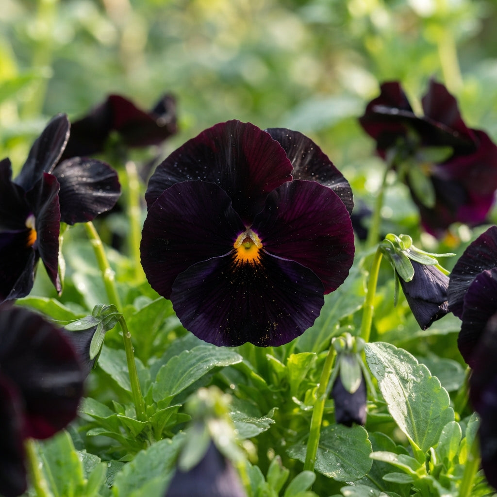 Black Pansy Flower Seeds - Black Pansy Flower Seeds for Garden