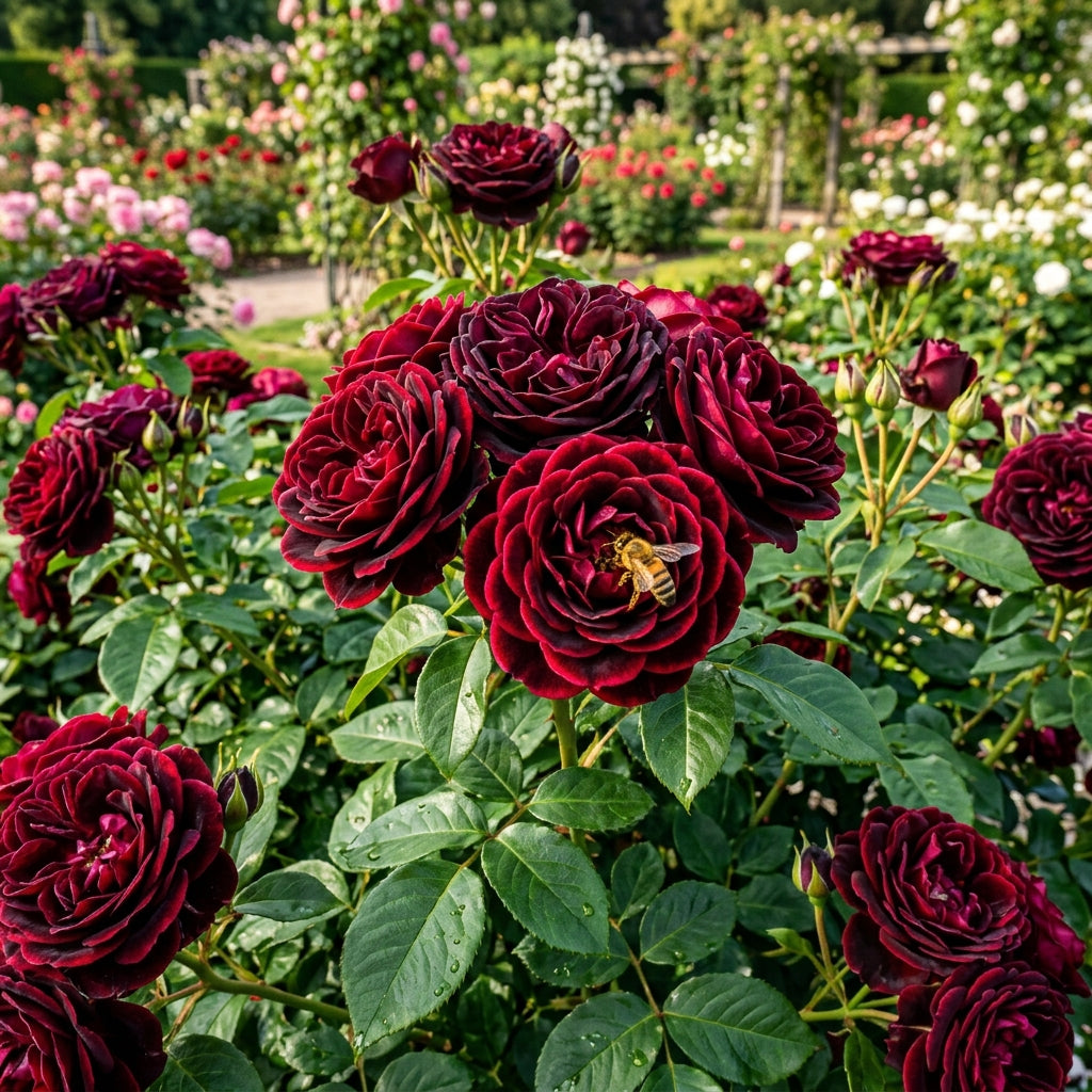 Black Rose with Red Edge Flower Seeds for Planting