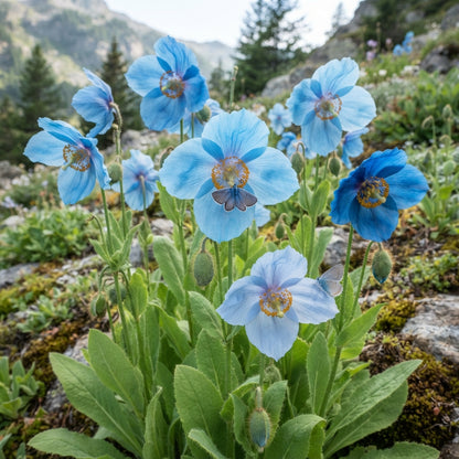 Meconopsis grandis Blue Himalayan Poppy Seeds for Planting