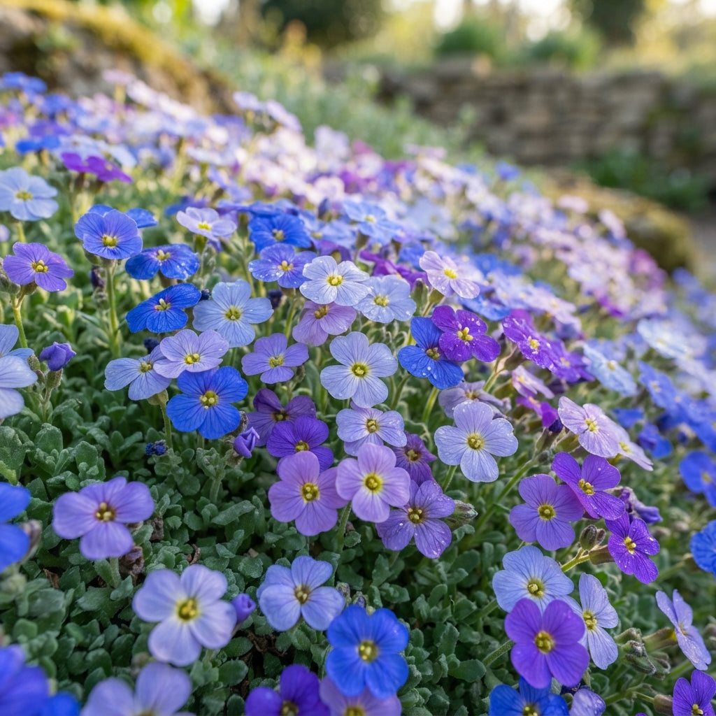 Blue Rock Cress Seeds - Perennial Ground Cover Flower Seeds for Garden