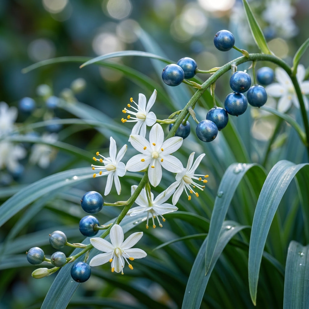 Blue Round Pearl Chlorophytum Flower Seeds for Planting