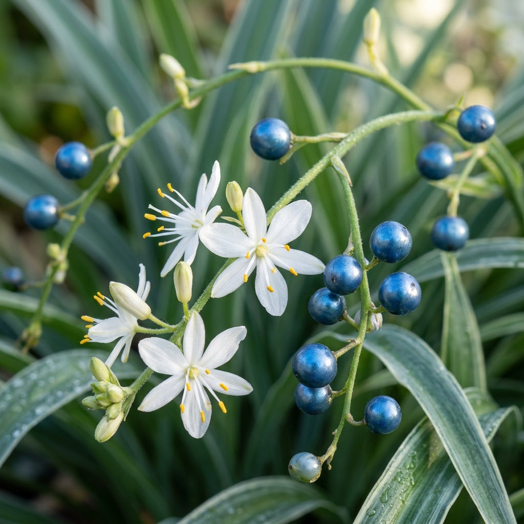 Blue Round Pearl Chlorophytum Flower Seeds for Planting