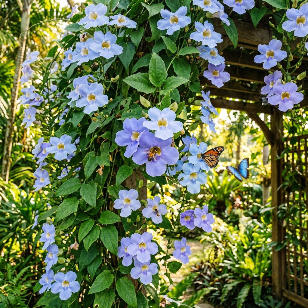 Blue Trumpet Seeds - Blue Trumpet Vine Flower Seeds for Garden