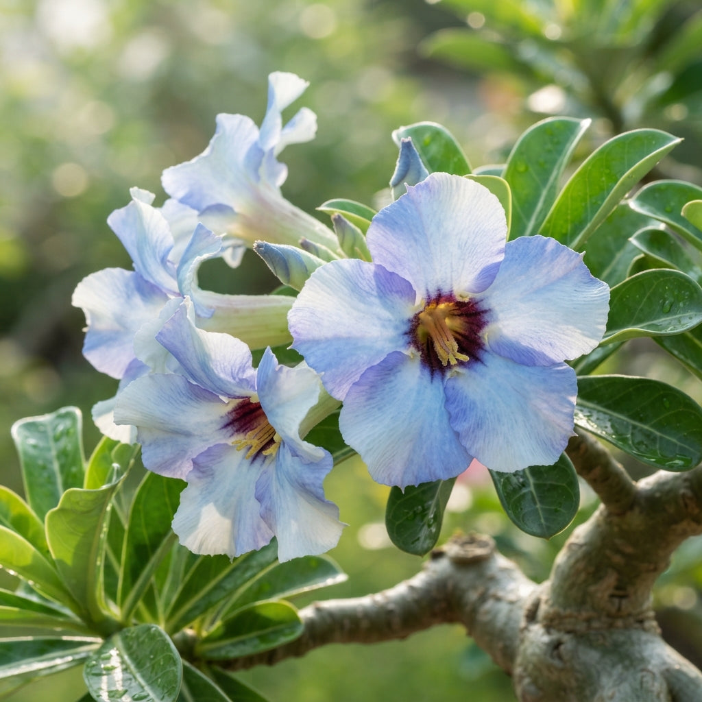 Blue and White Desert Rose Adenium Seeds for Planting
