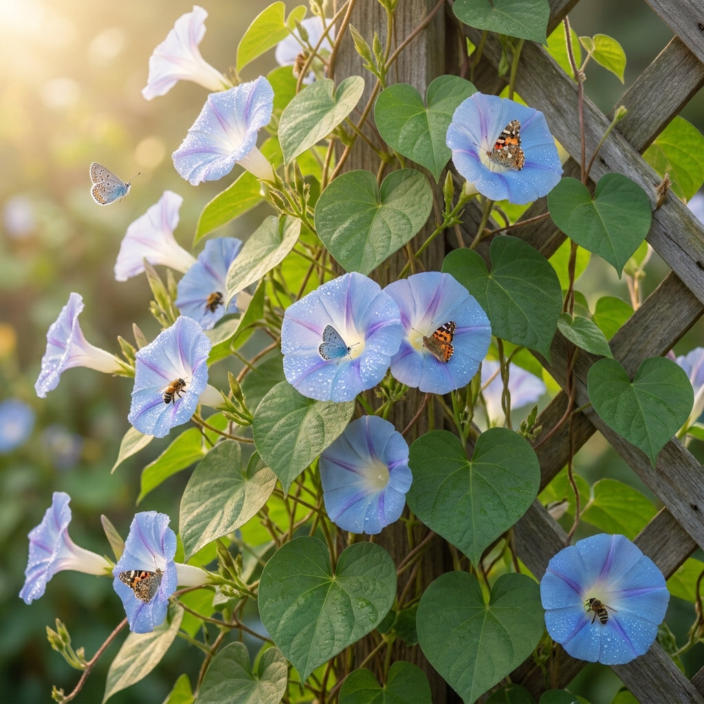 Ipomoea purpurea Dacapo Light Blue Flower Seeds for Planting