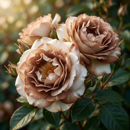 Brown and White Mixed Rose Flower Seeds - Mixed Rose Flower Seeds for Garden