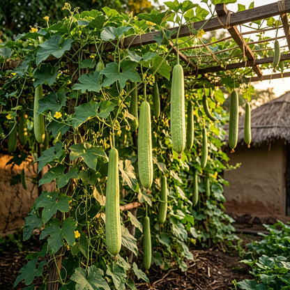 Desi Bunching Sweet Sponge Gourd Seeds – Sponge Gourd Seeds for Home Garden