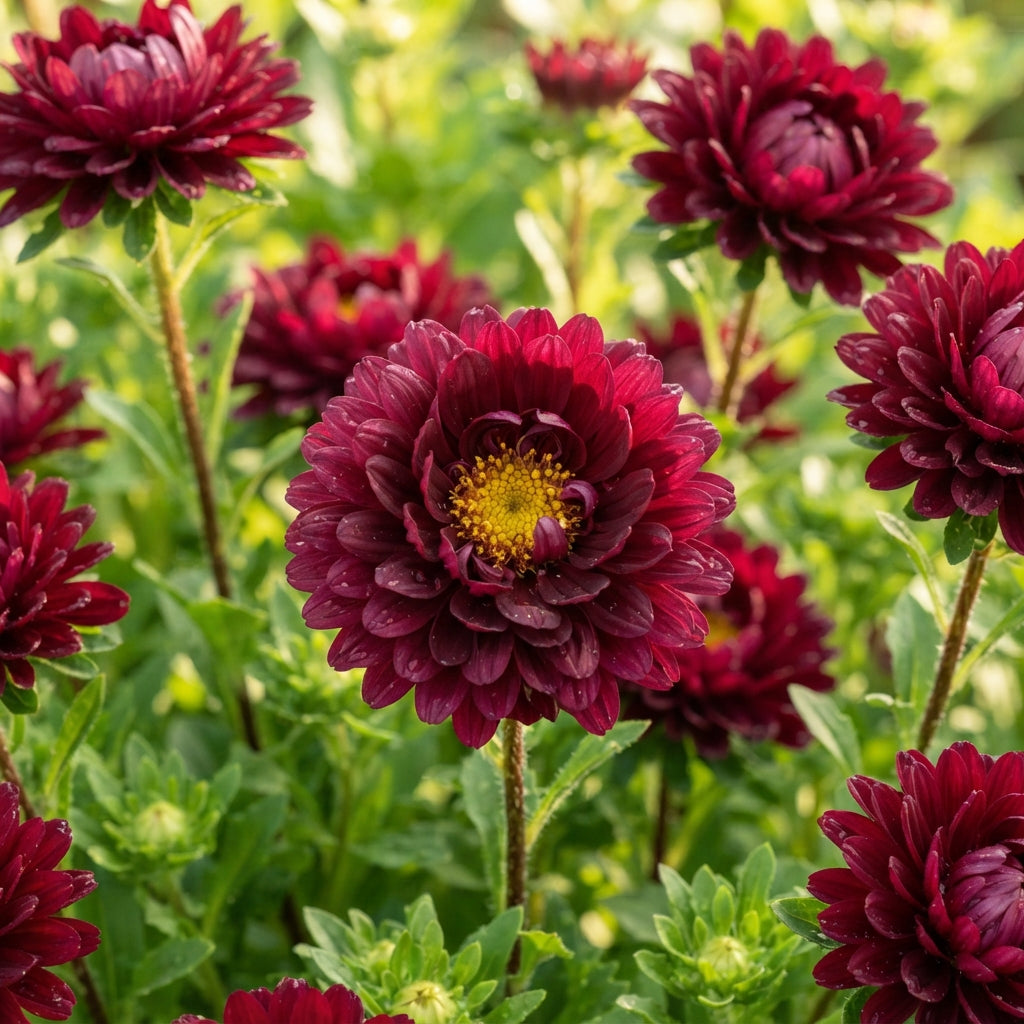 Burgundy Aster Flower Seeds for Garden Planting