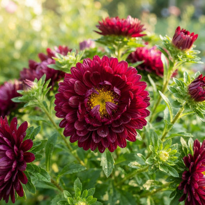 Burgundy Aster Flower Seeds for Garden Planting