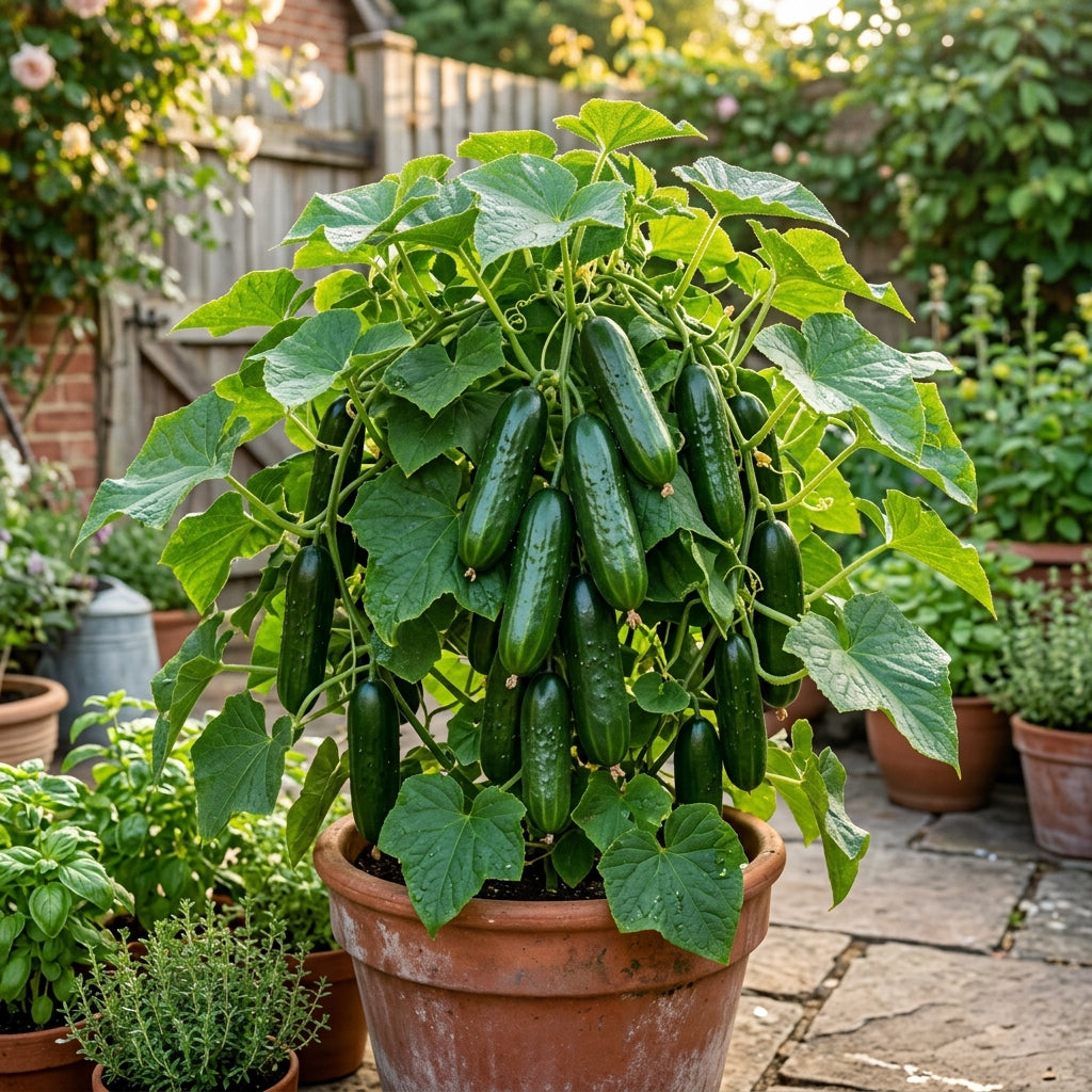 Cucumber Bush Seeds for Patio – Compact Cucumber Seeds for Home Garden
