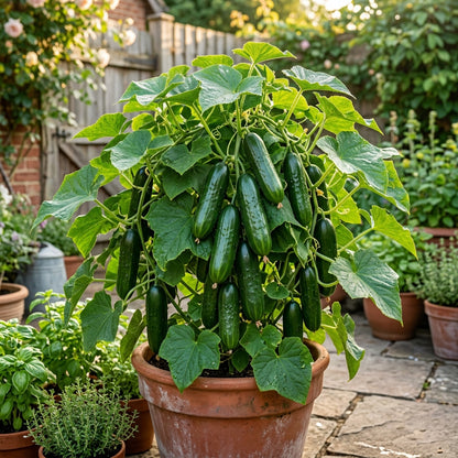 Cucumber Bush Seeds for Patio – Compact Cucumber Seeds for Home Garden