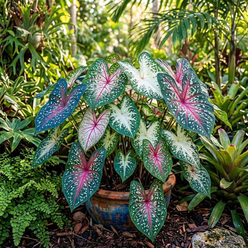 Caladium bicolor Blue Mix Seeds for Planting